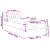 vidaXL Οθωμανικό κρεβάτι με στρώμα ροζ 100x200cm Velvet