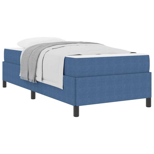 vidaXL Σκελετός Κρεβατιού Μπλε 90 x 190 cm Βελούδο