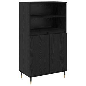 vidaXL Highboard &Mu;&alpha;ύ&rho;&omicron; 60 x 36 x 110 &epsilon;&kappa;. &Epsilon;&pi;&epsilon;&xi;&epsilon;&rho;&gamma;&alpha;&sigma;&mu;έ&nu;&omicron; &Xi;ύ&lambda;&omicron;
