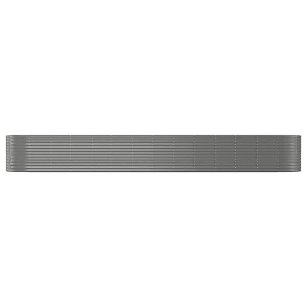 vidaXL Ζαρντινιέρα Γκρι 554x100x68 εκ. Ατσάλι με Ηλεκτρ. Βαφή Πούδρας