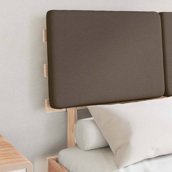 vidaXL Σκελετός Κρεβατιού με Επενδεδυμένο Κεφαλάρι Taupe 120 x 200 cm