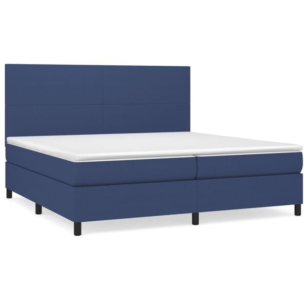 vidaXL &Kappa;&rho;&epsilon;&beta;ά&tau;&iota; Boxspring &mu;&epsilon; &Sigma;&tau;&rho;ώ&mu;&alpha; &Mu;&pi;&lambda;&epsilon; 200x200 &epsilon;&kappa;. &Upsilon;&phi;&alpha;&sigma;&mu;ά&tau;&iota;&nu;&omicron;