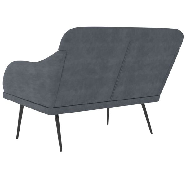 vidaXL Πάγκος Σκούρο Γκρι 110x76x80 εκ. Βελούδινος