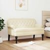vidaXL Καναπές Chesterfield Κρεμ 119.5 x 64.5 x 75 εκ. Τεχνητό Δέρμα