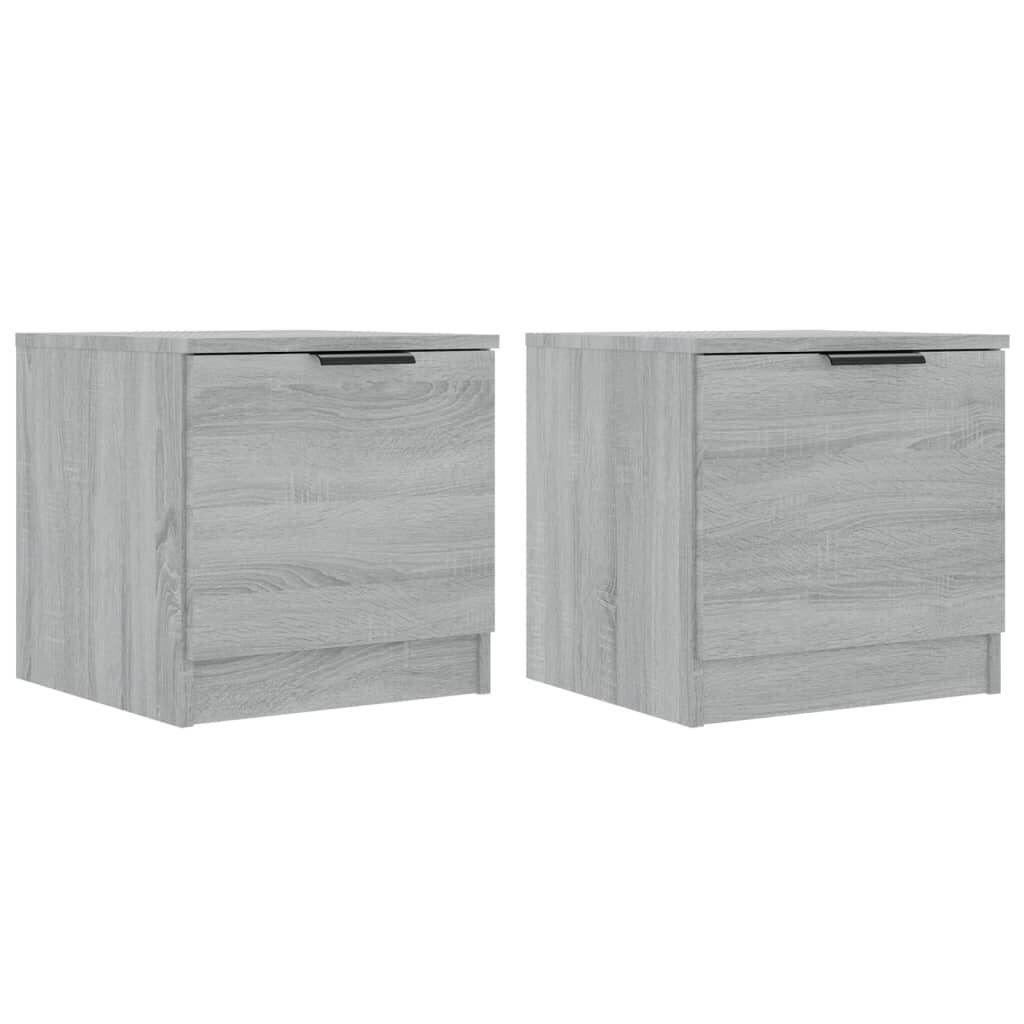 vidaXL Κομοδίνα 2 τεμ. Γκρι Sonoma 40 x 39 x 40 εκ.