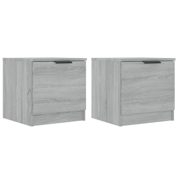 vidaXL Κομοδίνα 2 τεμ. Γκρι Sonoma 40 x 39 x 40 εκ.