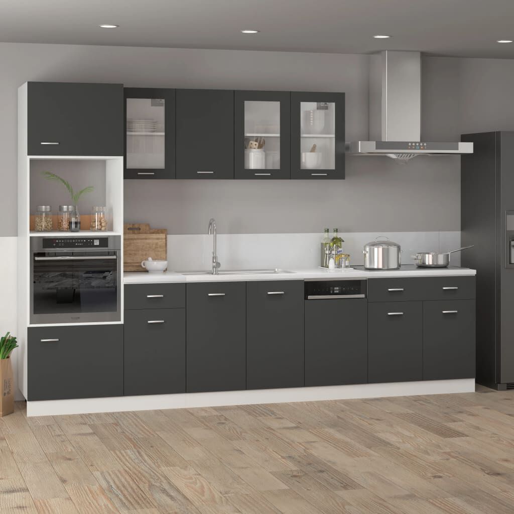 vidaXL Πρόσοψη Πλυντηρίου Πιάτων Lyon Γκρι 45 x 3 x 67εκ. από