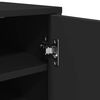 vidaXL Παπουτσοθήκες 2 τεμ. Μαύρες 32 x 35 x 70 εκ. από Μοριοσανίδα
