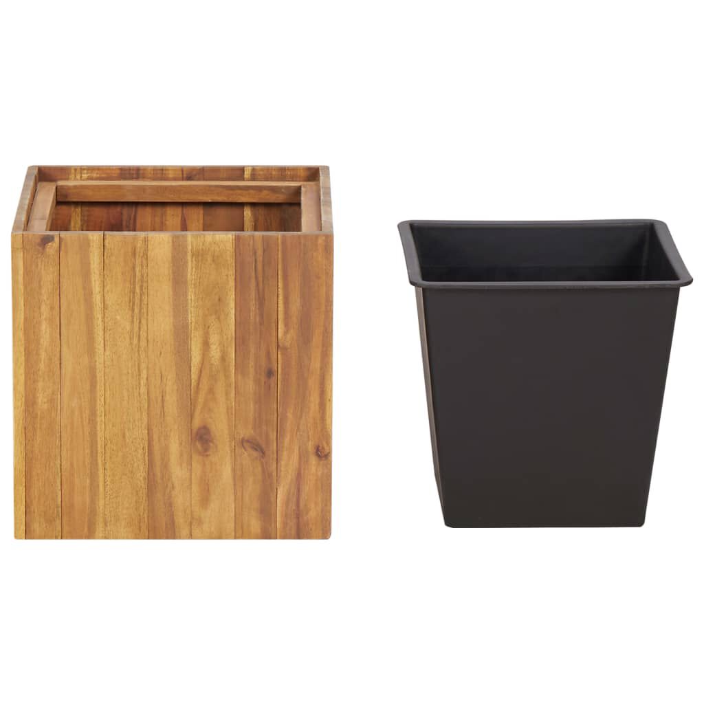vidaXL Ζαρντινιέρα Υπερυψωμένη 33,5x33,5x33,5 εκ. Μασίφ Ξύλο Ακακίας