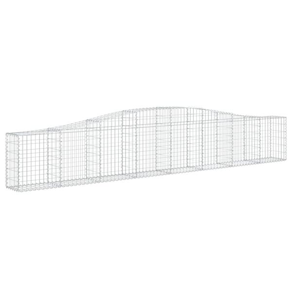 vidaXL Συρματοκιβώτια Τοξωτά 3 τεμ. 400x30x60/80 εκ. Γαλβαν. Ατσάλι