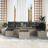 vidaXL Σετ Καναπέ Κήπου με αποθήκευση 8 pcs Ανοιχτό γκρι Πολυ ράταν