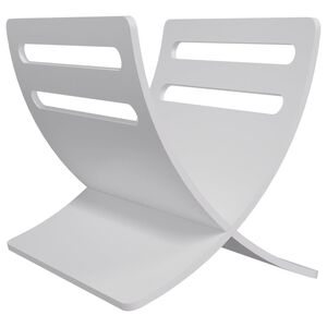 vidaXL Θήκη Περιοδικών Επιδαπέδια Λευκή Ξύλινη