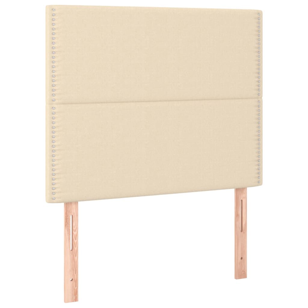 vidaXL Κρεβάτι Boxspring με Στρώμα Κρεμ 80 x 200 εκ. Υφασμάτινο