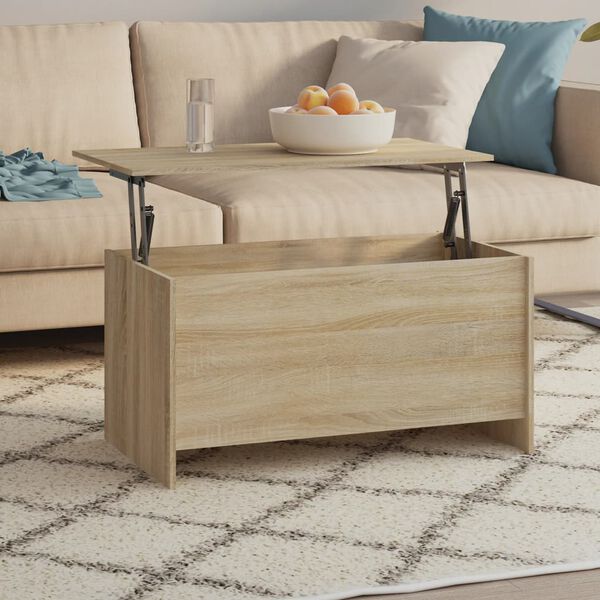 vidaXL Τραπεζάκι Σαλονιού Sonoma Δρυς 102x55,5x52,5 εκ. Επεξεργ. Ξύλο