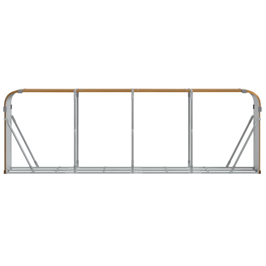 vidaXL Ξυλοθήκη Αν. Καφέ 300x45x100 εκ. από Γαλβανισμένο Ατσάλι