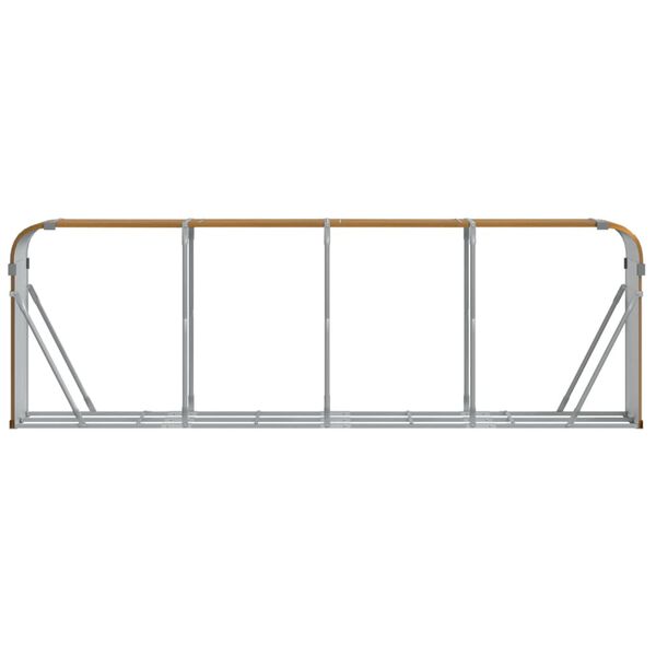 vidaXL Ξυλοθήκη Αν. Καφέ 300x45x100 εκ. από Γαλβανισμένο Ατσάλι
