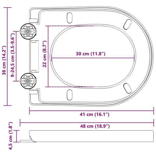 vidaXL Λεκάνη Λευκό 48 x 36.5 x 4.5 εκ Πολυπροπυλένιο