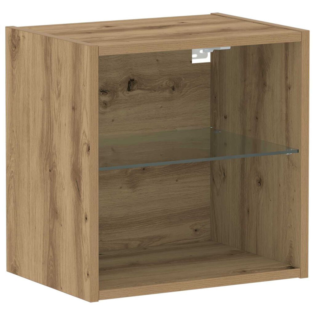 vidaXL Πλωτό ράφι με ράφι Καφέ 40 x 28.5 x 40 εκ Επεξεργασμένο ξύλο