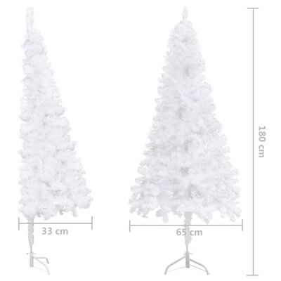 vidaXL Χριστουγεννιάτικο Δέντρο Τεχνητό Γωνιακό Λευκό 180 εκ. από PVC