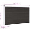 vidaXL Πάνελ Περίφραξης Μαύρο 175 x 105 εκ. από WPC