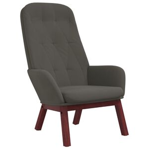 vidaXL Πολυθρόνα Relax Σκούρο Γκρι Βελούδινη