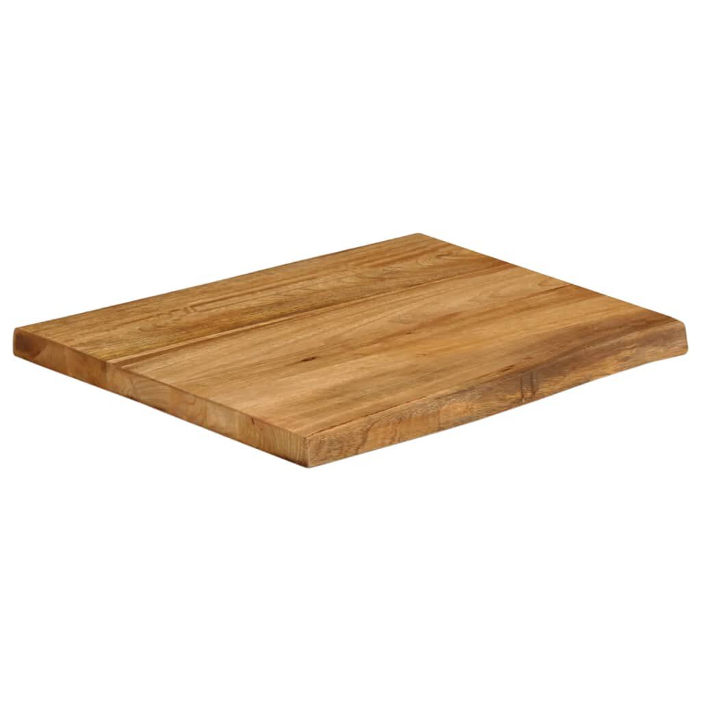 vidaXL Επιφάνεια Τραπεζιού 80x80x2,5 εκ. Live Edge Μασίφ Ξύλο Μάνγκο