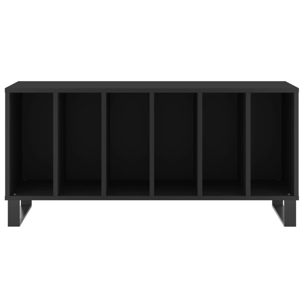 vidaXL Έπιπλο Δίσκων Μαύρο 100 x 38 x 48 εκ. από Επεξεργασμένο Ξύλο