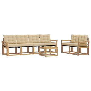 vidaXL &Sigma;&epsilon;&iota;&rho;ά &Kappa;&alpha;&nu;&alpha;&pi;έ &Epsilon;&xi;&omega;&tau;&epsilon;&rho;&iota;&kappa;&omicron;ύ &mu;&epsilon; &mu;&alpha;&xi;&iota;&lambda;ά&rho;&iota; 7 pcs &Lambda;&epsilon;&upsilon;&kappa;ό &kappa;&alpha;&iota; &Mu;&pi;&epsilon;&zeta;