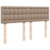 vidaXL Οθωμανικό κρεβάτι με στρώμα Cappucino 140x200cm Faux Leather