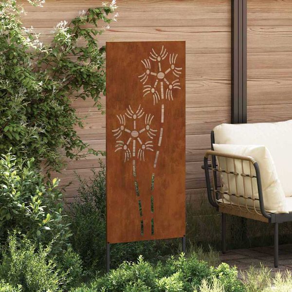 vidaXL Διακοσμητική Πλάκα Κήπου Άλλο Σκ rusty 50 x 140 cm