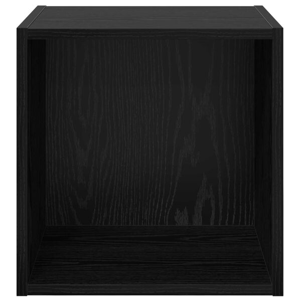 vidaXL Ντουλάπια Τοίχου - 2 σε Μαύρο, 37 x 37 x 37 εκ, Ξύλο.