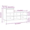 vidaXL Παπουτσοθήκη Γκρι Sonoma 102x36x60 εκ. από Επεξεργασμένο Ξύλο
