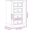 vidaXL Κομοδίνο Corona 53x39x84 εκ. από Μασίφ Ξύλο Πεύκου
