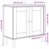 vidaXL Ντουλάπι SENJA Λευκό / Όψη Ρατάν 80x35x80 εκ. Μασίφ Ξύλο Πεύκου