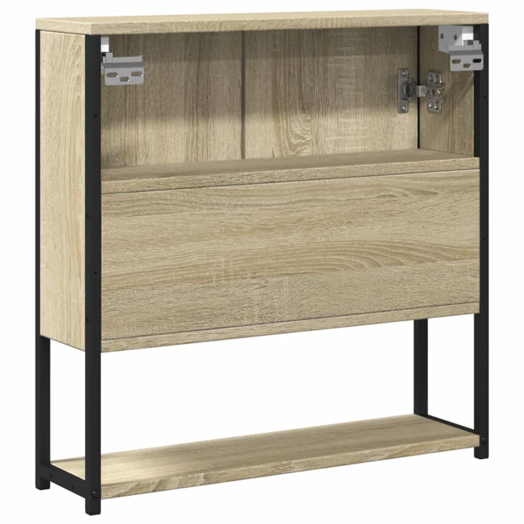 vidaXL Καθρέφτης Μπάνιου Ντουλάπι Sonoma Δρυς 60x16x60 εκ. Επεξ. Ξύλο