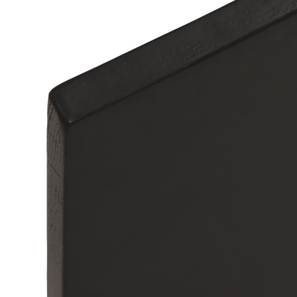 vidaXL Πάγκος Μπάνιου Σκούρο Καφέ 100x30x2 εκ. Επεξ. Μασίφ Ξύλο
