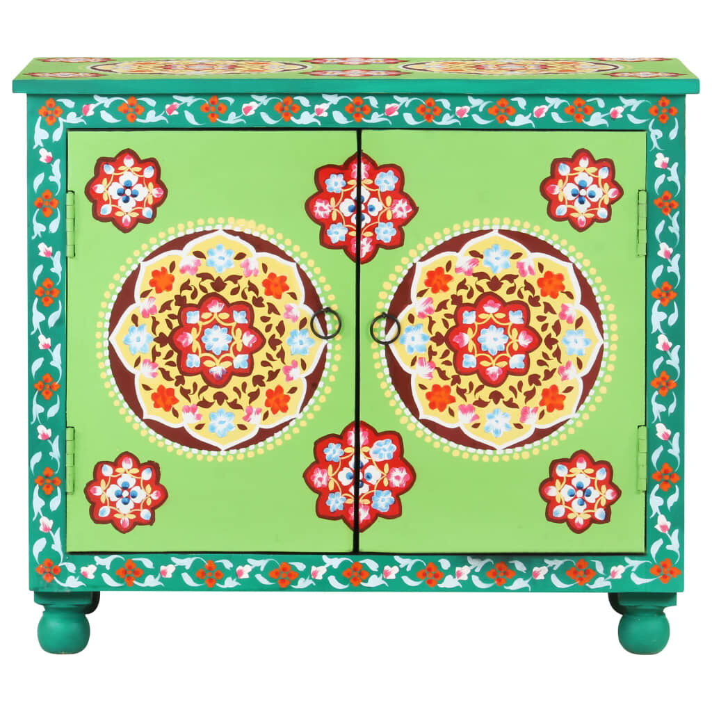 vidaXL Ντουλάπι με Χειροπ. Λεπτομέρειες 70x35x60 εκ. Μασίφ Ξύλο Μάνγκο