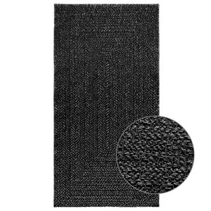 vidaXL Χαλί ZIZUR Όψη Γιούτας Εσωτ. Εξωτ. Χώρου ανθρακίτης 80 x 150 εκ