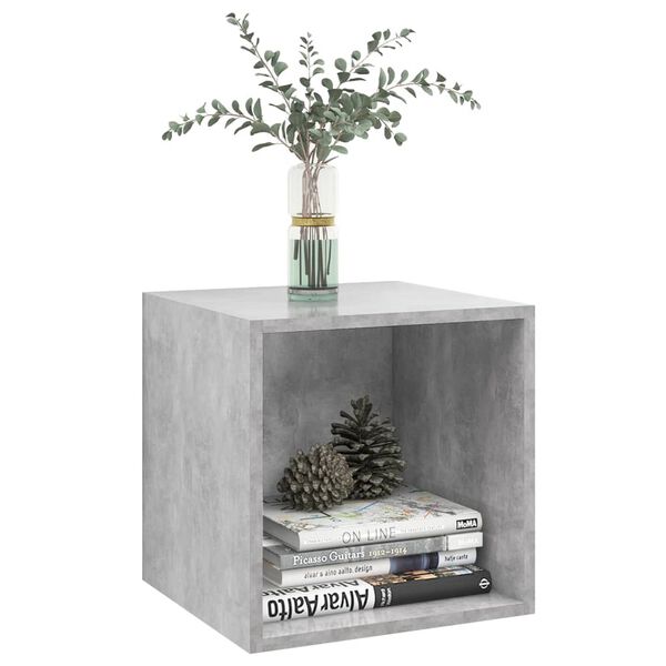 vidaXL Ντουλάπι Τοίχου Γκρι Σκυροδέματος 37x37x37 εκ. από Επεξ. Ξύλο