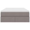 vidaXL Κρεβάτι με αποθηκευτικό χώρο και στρώμα Taupe 120 x 200 cm
