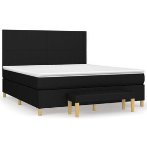 vidaXL &Kappa;&rho;&epsilon;&beta;ά&tau;&iota; Boxspring &mu;&epsilon; &Sigma;&tau;&rho;ώ&mu;&alpha; &Mu;&alpha;ύ&rho;&omicron; 180x200 &epsilon;&kappa;. &Upsilon;&phi;&alpha;&sigma;&mu;ά&tau;&iota;&nu;&omicron;