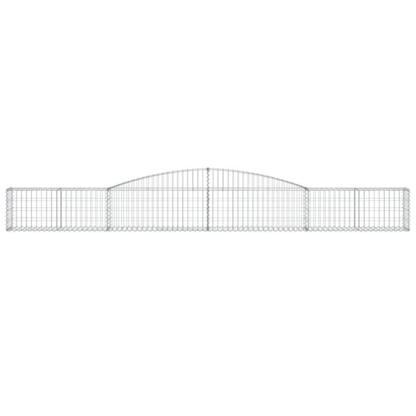 vidaXL Συρματοκιβώτια Τοξωτά 3 τεμ. 400x30x40/60 εκ. Γαλβαν. Ατσάλι