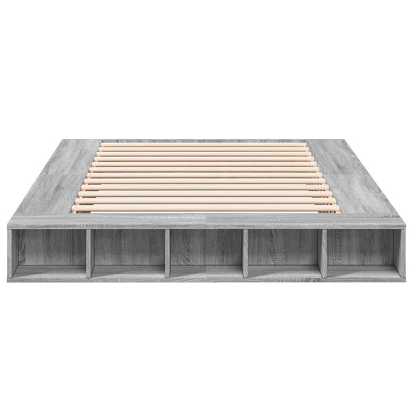 vidaXL Πλαίσιο Κρεβατιού Γκρι Sonoma 140x200 εκ. Επεξεργασμένο Ξύλο