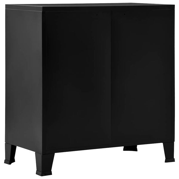 vidaXL Αρχειοθήκη Βιομηχανικού Στιλ Μαύρη 75 x 40 x 80 εκ. Ατσάλινη