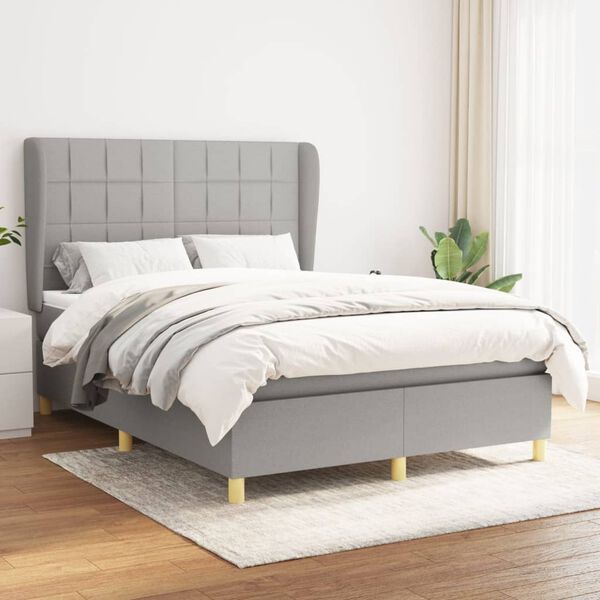 vidaXL &Kappa;&rho;&epsilon;&beta;ά&tau;&iota; Boxspring &mu;&epsilon; &Sigma;&tau;&rho;ώ&mu;&alpha; &Alpha;&nu;&omicron;&iota;&chi;&tau;ό &Gamma;&kappa;&rho;&iota; 140x200 &epsilon;&kappa;. &Upsilon;&phi;&alpha;&sigma;&mu;ά&tau;&iota;&nu;&omicron;