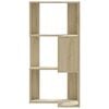 vidaXL Βιβλιοθήκη Γωνιακή 3 Επ. Sonoma Δρυς 50x50x102εκ Επεξ. Ξύλο