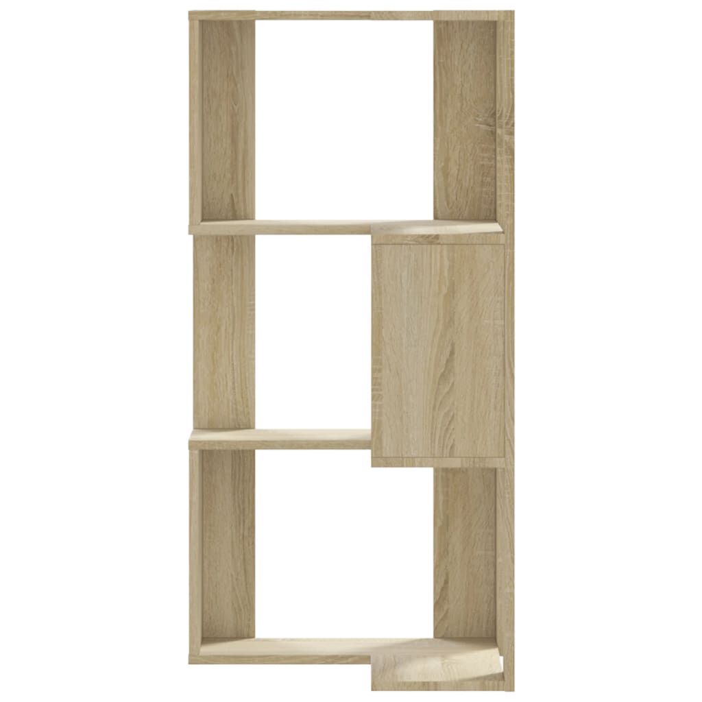 vidaXL Βιβλιοθήκη Γωνιακή 3 Επ. Sonoma Δρυς 50x50x102εκ Επεξ. Ξύλο