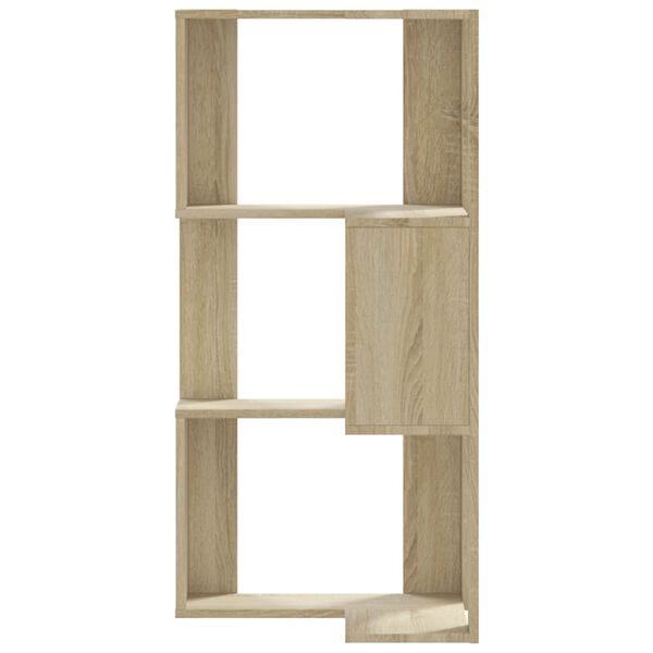 vidaXL Βιβλιοθήκη Γωνιακή 3 Επ. Sonoma Δρυς 50x50x102εκ Επεξ. Ξύλο