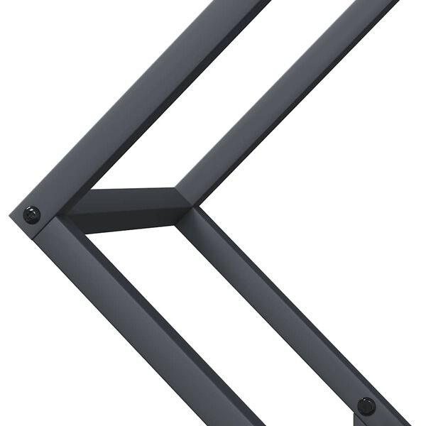 vidaXL Ράφι για καυσόξυλα Ανθρακί 60x25x60 cm Ατσάλι ψυχρής έλασης