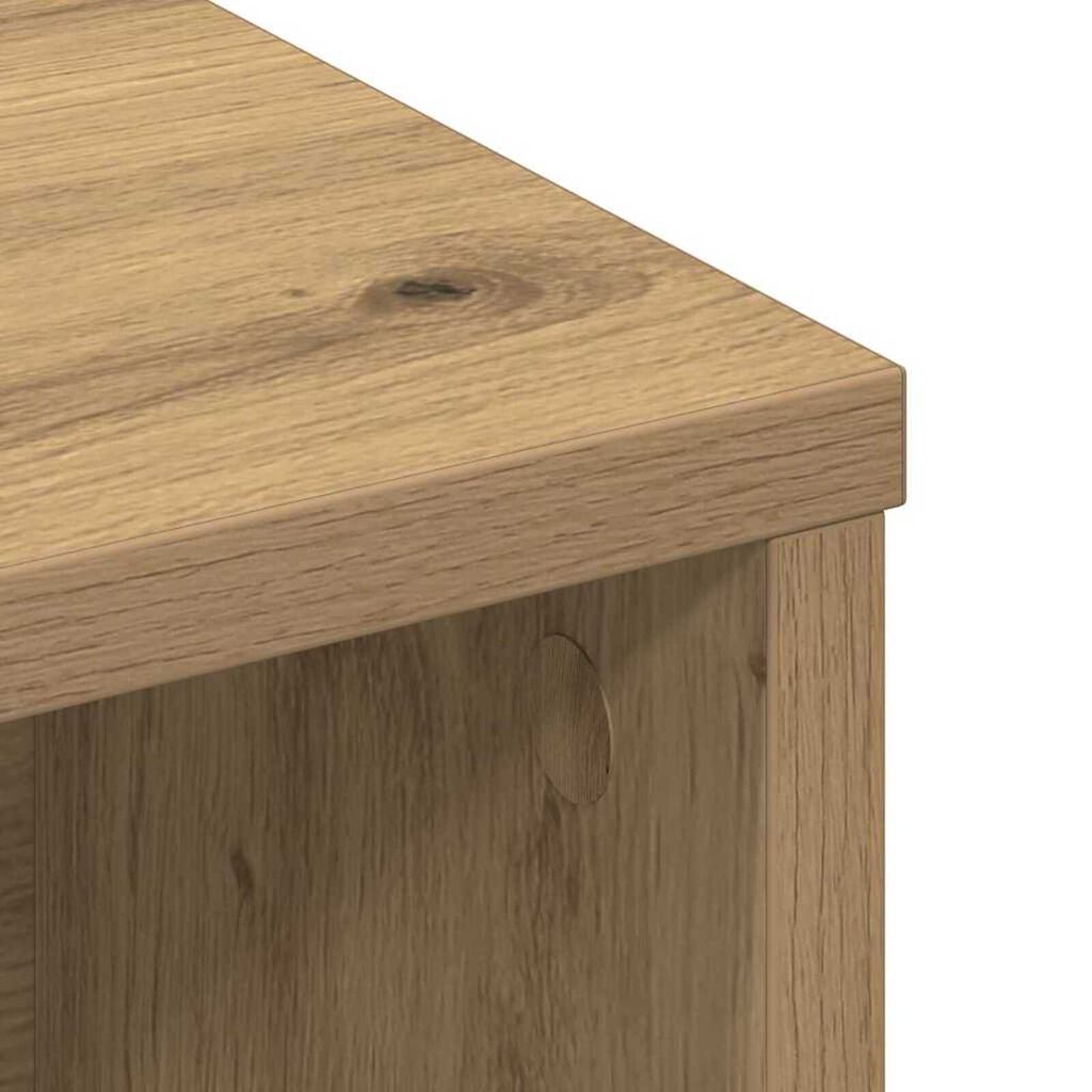 vidaXL Κρεβάτι με Κεφαλάρι με ράφι artisan δρυς 220 x 19 x 101.5 εκ